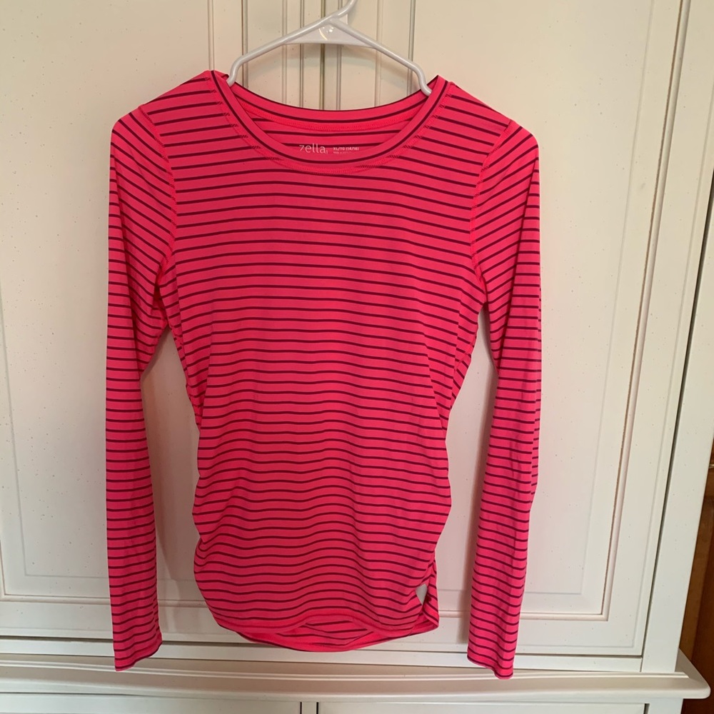 Dri-fit pink striped top